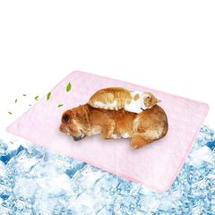 ひんやり ペット用シーツ 冷感 シーツ メッシュ 夏用 ペット用 冷感シーツ 犬 猫 ペット 接触冷感シーツ マット 寝具 冷感敷きパッド 速乾 消臭 滑り止め 介護 丸ごと洗える 繰り返し利用可能 中型 大型 犬・猫 犬用 (ピンク, XLサイズ (x 1)