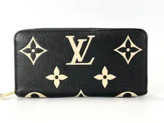 ルイヴィトン 長財布 モノグラム・アンプラント バイカラー ジッピーウォレット M80481 ブラック ベージュ