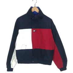 【倉吉店】TOMMY HILFIGER | トミーヒルフィガー ナイロンジャケット ×KITH (キス) REVERSIBLE COLOR BLOCK JACKET リバーシブル ネイビー サイズ：XS 【94】