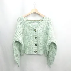 ◇ ⊇ AZUL BY MOUSSY アズールバイマウジー 長袖 カーディガン サイズS ミントグリーン レディース E  【1411280008508】