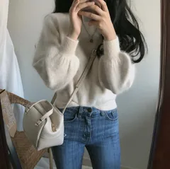 【002040F】ゆったり ニット セーター オフホワイト