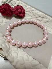 ピンクシェルパール　ブレスレット　人工真珠　可愛い