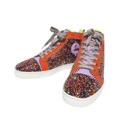美品メンズ43万クリスチャンルブタン クリスタルLouisストラス スニーカー41 Christian Louboutin