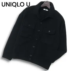 UNIQLO U ユニクロ ユー ルメール 秋冬★ ウール100% ラム ニット ジャケット Sz.M メンズ 黒
