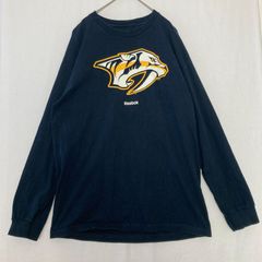 【海外規格L】古着　長袖Tシャツ　Reebok　NHL　Nashville Predators