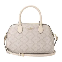 新品 ケイトスペード kate spade ハンドバッグ SPADE FLOWER LARGE DOLLY DUFFLE CROSSBODY ダークベージュマルチ