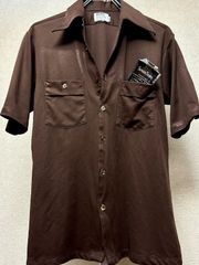 1970年代U.S.A.製名門MONTGOMERY WARDポリシャツ15ハーフ