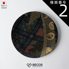 種類2：22cm 【皿】丸皿 紺 | 西陣織 | 江村商店