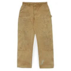 カーハート Carhartt 00s 2000年代 ダブルニー ダックペインターパンツ ペンキ WIP ワーク MADE IN USA アメリカ製 ヴィンテージ 古着 メンズ ズボン パンツ ブラウン 茶色 W32 L31相当【中古】