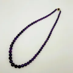 【美品】 紫水晶 アメジスト ネックレス イヤリング セット 美品 【369】
