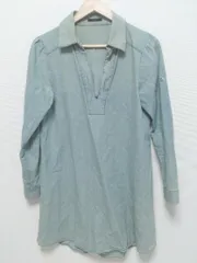 ◇ URBAN RESEARCH ROSSO アーバンリサーチ ロッソ 長袖 膝丈 シャツ ワンピース F ライトブルー *  【1002798797857】