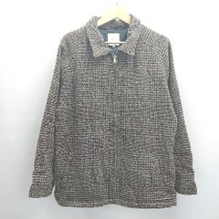◇ ⊇ EMMA CLOTHES 엠마 클로즈 총무늬 지퍼업 긴팔 재킷 사이즈 L 브라운 블랙 맨즈 E [1503310006278]
