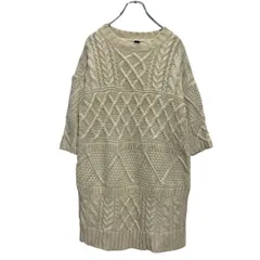 FOREVER 21 七分袖 アクリルニット セーター チュニック レディース S アイボリー 古着卸 アメリカ仕入 a612-6460