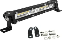 新品 ［CALIFAKT］７インチ LEDライトバー ホワイト LEDワークライト フォグライト IP68 作業灯 高輝度 防水 12V 24V 60W 6000K フォグランプ SUV 自動車 オフロード (１個)