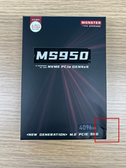 2.新品未開封パッケージ訳ありMonster Storage 4TB NVMeSSD PCIe Gen4×4 ヒートシンク付き PS5動作確認済み M.2 MS950G70PCIe4HS-04TB