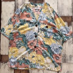 ヴィンテージ　半袖シャツ 花柄 90s 古着　レトロ