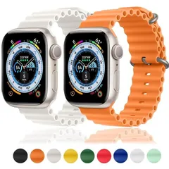 アップルウォッチ バンド オーシャンバンド Apple Watch ultra 49mm バンド スポーツバンド 3D立体デザイン ソフトシリコン 防水 防汗 耐衝撃