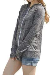 [アウニイ] 接触冷感 q-max ラッシュガード レディース UV カット ジップアップ パーカー 長袖 日焼け止め レディース 遊び あそび 水泳 ぷーる すいえい マラソン ジョギング 散歩 旅行 海外 仕 [ペイズリーチャコール / 8226] [L]