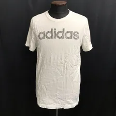 adidas【アディダス】半袖Ｔシャツ コットン メンズ【size:O/XL/白/white/ロゴプリント】Tops◆BJ105-a<sale>