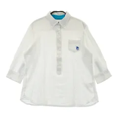 サイズ：1 PEARLY GATES パーリーゲイツ  七分袖ポロシャツ ボタンダウン  ホワイト系 [240101291667]# ゴルフウェア レディース ストスト