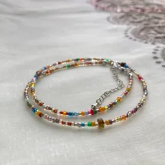 カラフルビーズネックレス／チョーカー