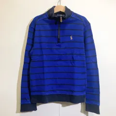 POLO RALPH LAUREN ポロ ラルフローレン 長袖 カットソー ボーダー 青×黒 子供服 キッズ 男児 Mサイズ 150cm