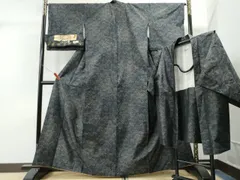 平和屋着物●本場大島紬　アンサンブル　泥染め　樹林風景文　やまと誂製　証紙付き　正絹　逸品　CAAS6757yc