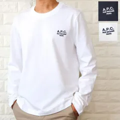 アーペーセー A.P.C. APC クルーネック Tシャツ ロンT メンズ ホワイト ダークネイビー OLIVER H26177 COEZC T-SHIRT