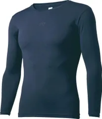 現品特価）定価￥2640　ゼットクールネックジュニア長袖アンダーシャツ　フィットモデル　ブラック/ネイビー