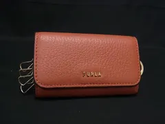 ■新品■未使用■ FURLA フルラ レザー キーリング付き 4連 キーケース 鍵入れ レディース レッドブラウン系 BK7312