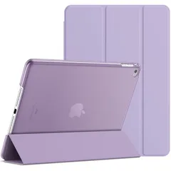 【数量限定】JEDirect iPadair2 ケース 三つ折スタンド オートウェイクアップ/スリープ機能iPad Air 2用 (ライトパープル)