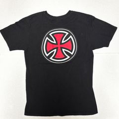 輸入古着 90s 00s INDEPENDENT NHS Tシャツ スケーター インディペンデント スケボー ブラック M インディー アイアンクロス メキシコ ヴィンテージ