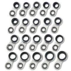 【人気商品】交換 修理 20点セット 3.1mm~6.0mm ステンレス 釣り竿 ロッドガイド