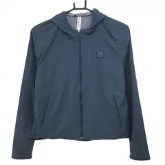 【超美品】アディダス ジップパーカー ネイビー 胸元ワッペン 裏地付き  レディース L ゴルフウェア adidas