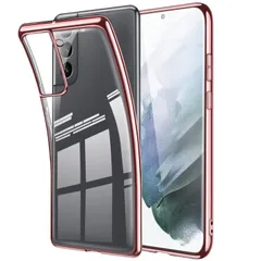 【在庫処分】カバー SCG13 スマホケース ギャラクシーS22 耐衝撃 薄型 スリム 透明 TPU 黄変防止 クリア ストラップホール付き ケース SAMSUNG S22 S22 ケース Galaxy ローズゴールドのサムネイル