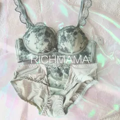 ♡BS10♡ グリーン ブラジャーショーツセット ノンワイヤー 超盛ブラ
