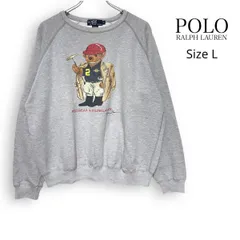M2527/ 90s POLO RALPH LAUREN ポロ ラルフローレン ヴィンテージ ポロベア スウェット トレーナー グレー L