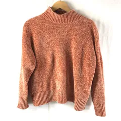 ドレスキップ DRESKIP ニット 長袖 ワールド ハイネック オレンジ系  Mサイズ 2025061300041