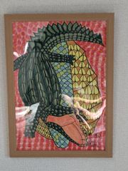 絵画　原画　ミラクルリーフワニ葉　高井俊介