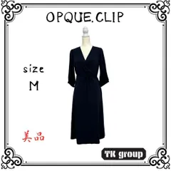 美品 オペークドットクリップ レディース ワンピース ロング 長袖 ブラック M