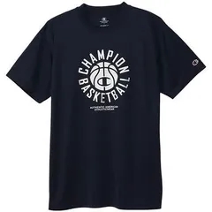 【Mサイズのみ】Champion(チャンピオン) メンズ SHORT SLEEVE T-S 抗菌 防臭 半袖 Tシャツ バスケ  ネイビー C3ZB313-370-M