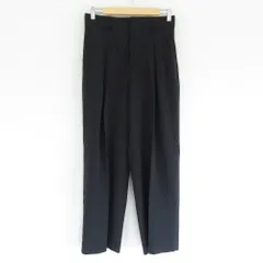 美品 23AW JOURNAL STANDARD L'ESSAGE  ジャーナルスタンダード レサージュ タックワイドストレートパンツ サイズ36 ブラック レディース 古着 中古 USED