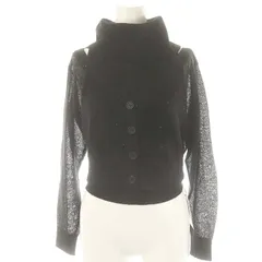 スナイデル SNIDEL 24AW スパンコールニットアンサンブル カーディガン カットソー タートルネック ノースリーブ F 黒 ブラック /MF ■OS