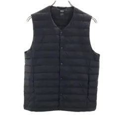 UNIQLO ユニクロ ウルトラライト ダウンベスト S ブラック 収納袋付き メンズ 古着