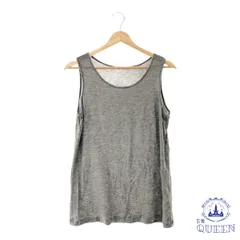 ☆美品☆ COMME CA コムサ トップス インナー タンクトップ Uネック シンプル 袖なし 大きいサイズ レディース グレー 17 901-9013 送料無料 古着