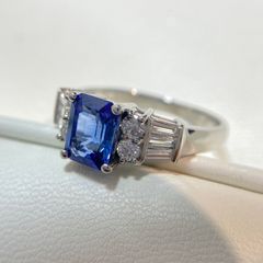 豪華！サファイアリング　Pt900　サファイア1.64cts/ダイヤモンド0.62cts　＃18