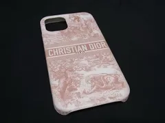 ■美品■ ChristianDior ディオール トワルドゥジョイ レザー iPhone12/12Pro対応 アイフォンケース スマホケース ピンク系 AS7397のサムネイル