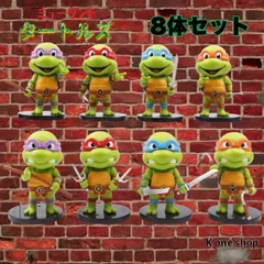 8体セット【ミュータントタートルズ 可動式フィギュア 】フィギィア TMNT ミュータント・タートルズ アメトイ アメリカン雑貨 ソフビ　コンプ　送料無料!　レオナルド　ラファエロ　ドナテロ　ミケランジェロ　メルカリShops 還元