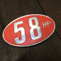 ヴィンテージ　エンブレム？　HP？　プレート　58　数字