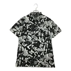 中古 メンズ キャロウェイ Callaway 半袖ポロシャツ L 黒×白×グレー 総柄